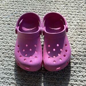 Girls Pink Crocs